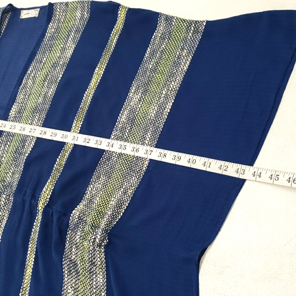 FREE PEOPLE Navy Striped Open-Front Kimono Cardigan - Picture 9 of 12